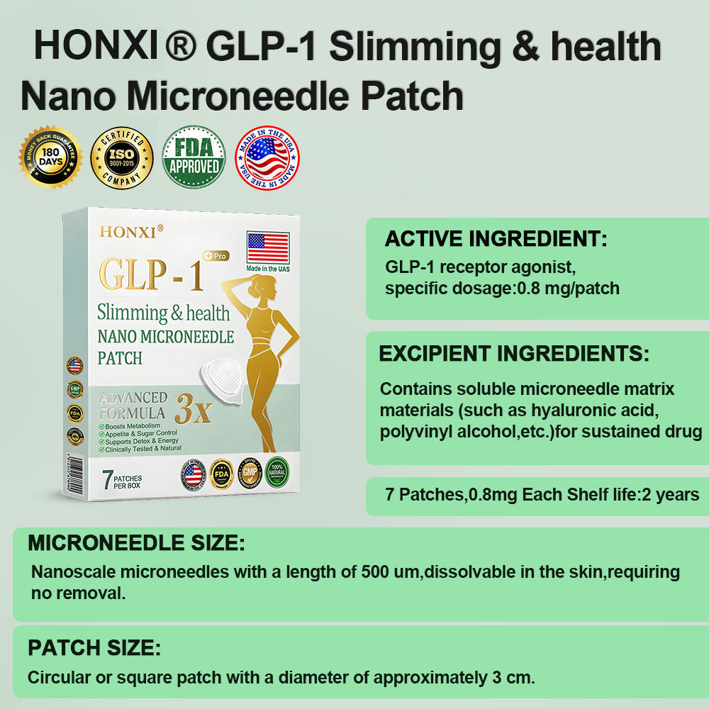 Honxi® Slimming & health NANO MICRONEEDLE PATCH 👩⚕️Suitable for obesity, cardiovascular diseases, diabetes, sleep apnea, high cholesterol and blood lipids, joint problems, and various other conditions