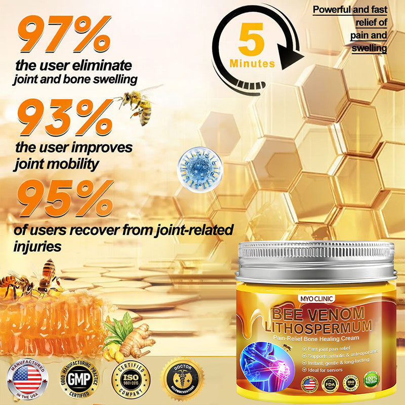 Myo Clinic BEE VENOM LITHOSPERMUM Pain-Relief Bone Healing Cream 👑(Specially for older adults)