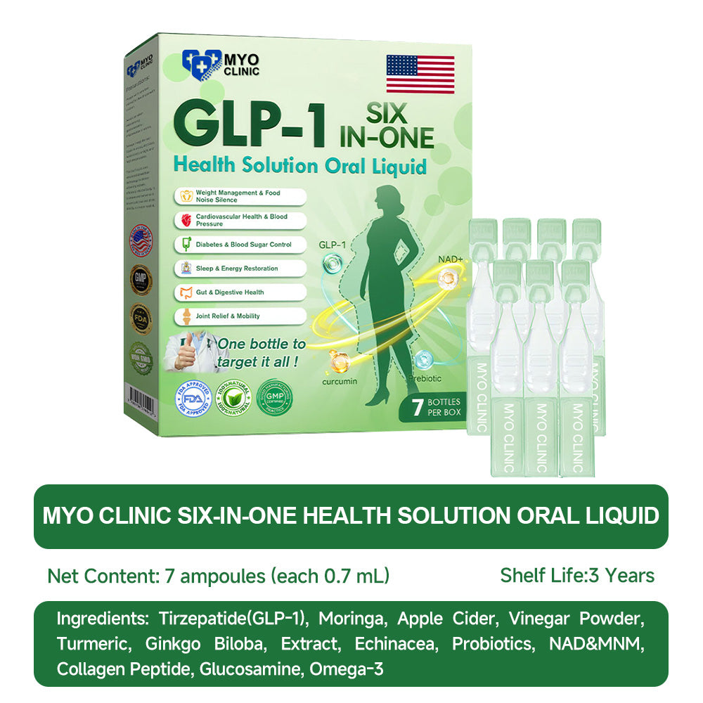 🇺🇸Official Store | Myo Clinic GLP-1 SIX-IN-ONE Health Solution Oral Liquid (Just once a day, visible changes in 7 days) For obesity, cardiovascular health, diabetes, sleep apnea, Gut Health, joint issues, and more